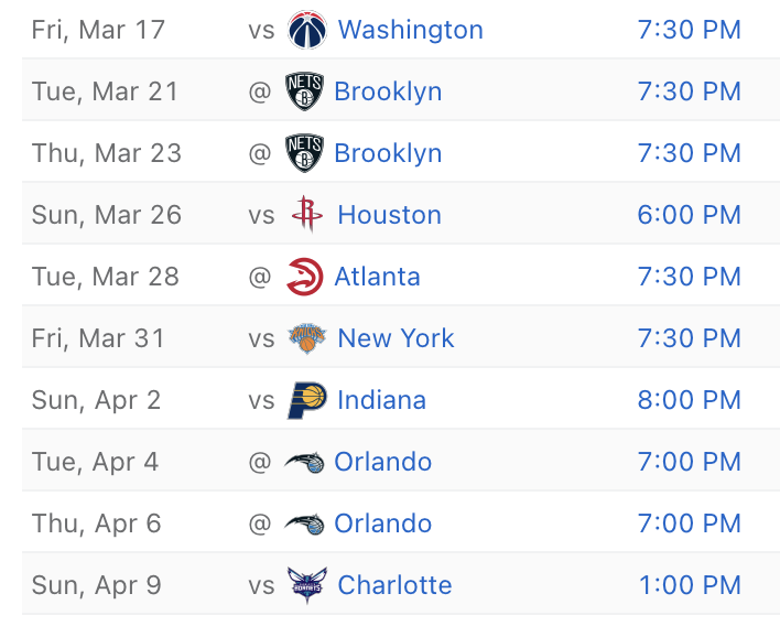 Sizing up the schedules as the Cavs are set to battle for the third seed